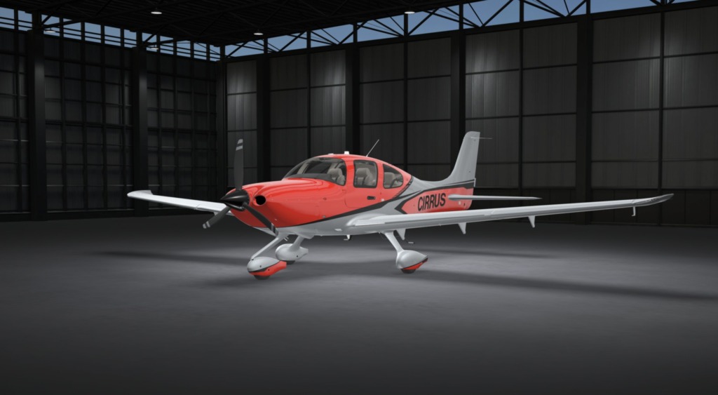 CIRRUS SR20 RED AND GRAY AIRPLANE